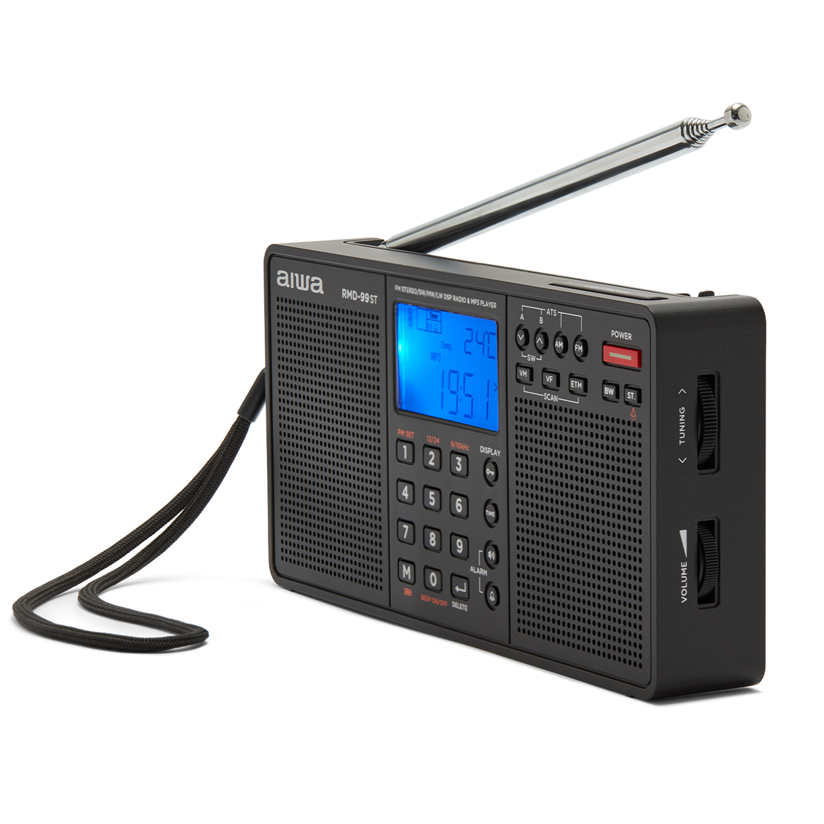 AIWA RMD-99ST FM, Weltempfänger, Multiband 4-Band Radio Schwarz