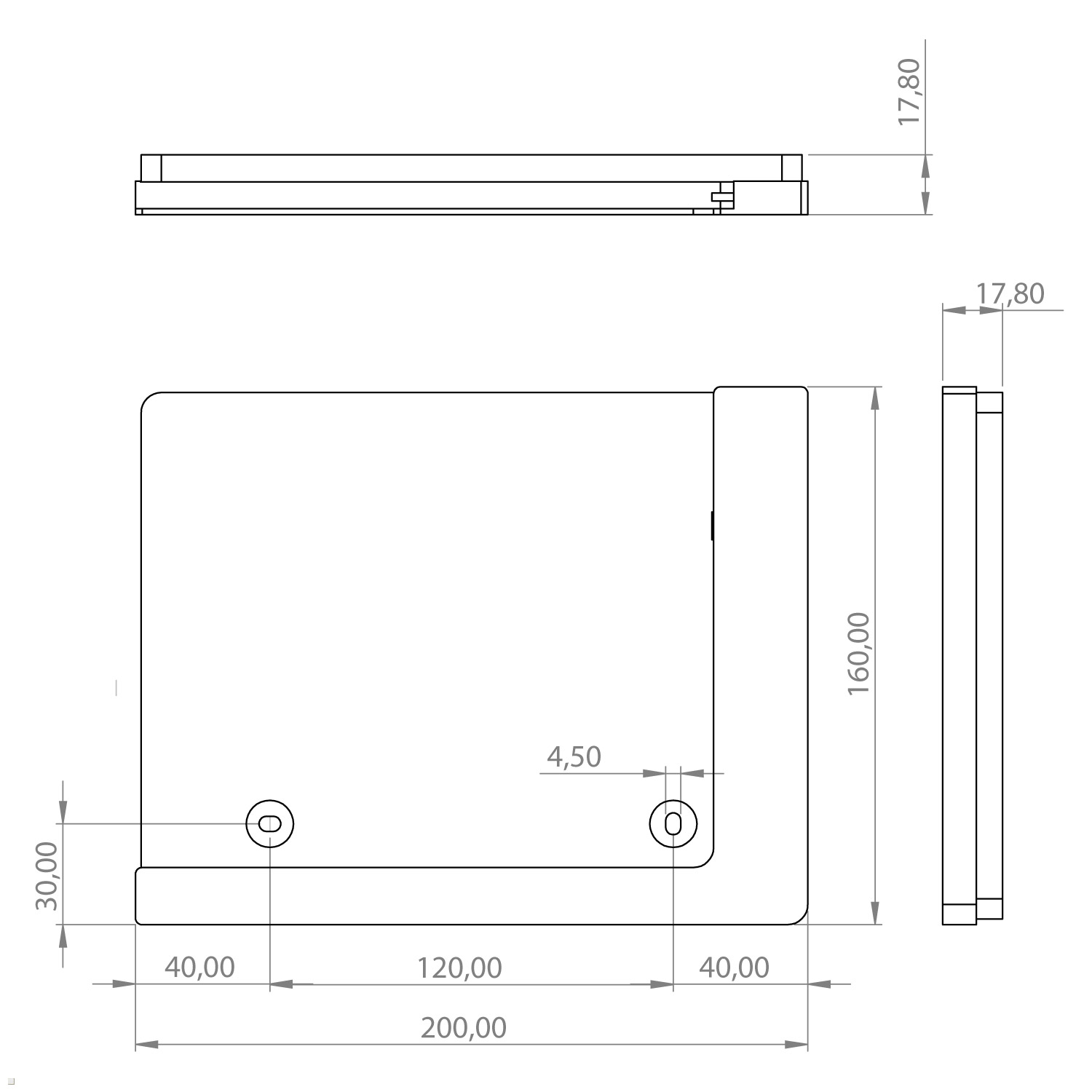 Pro 12.9 iPad Wandhalterung, mit TABLINES TWP für Ladefunktion Tablet silber