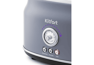 KITFORT KT-2038-3 | Retro Toaster grey (815 Watt, Schlitze: 2)