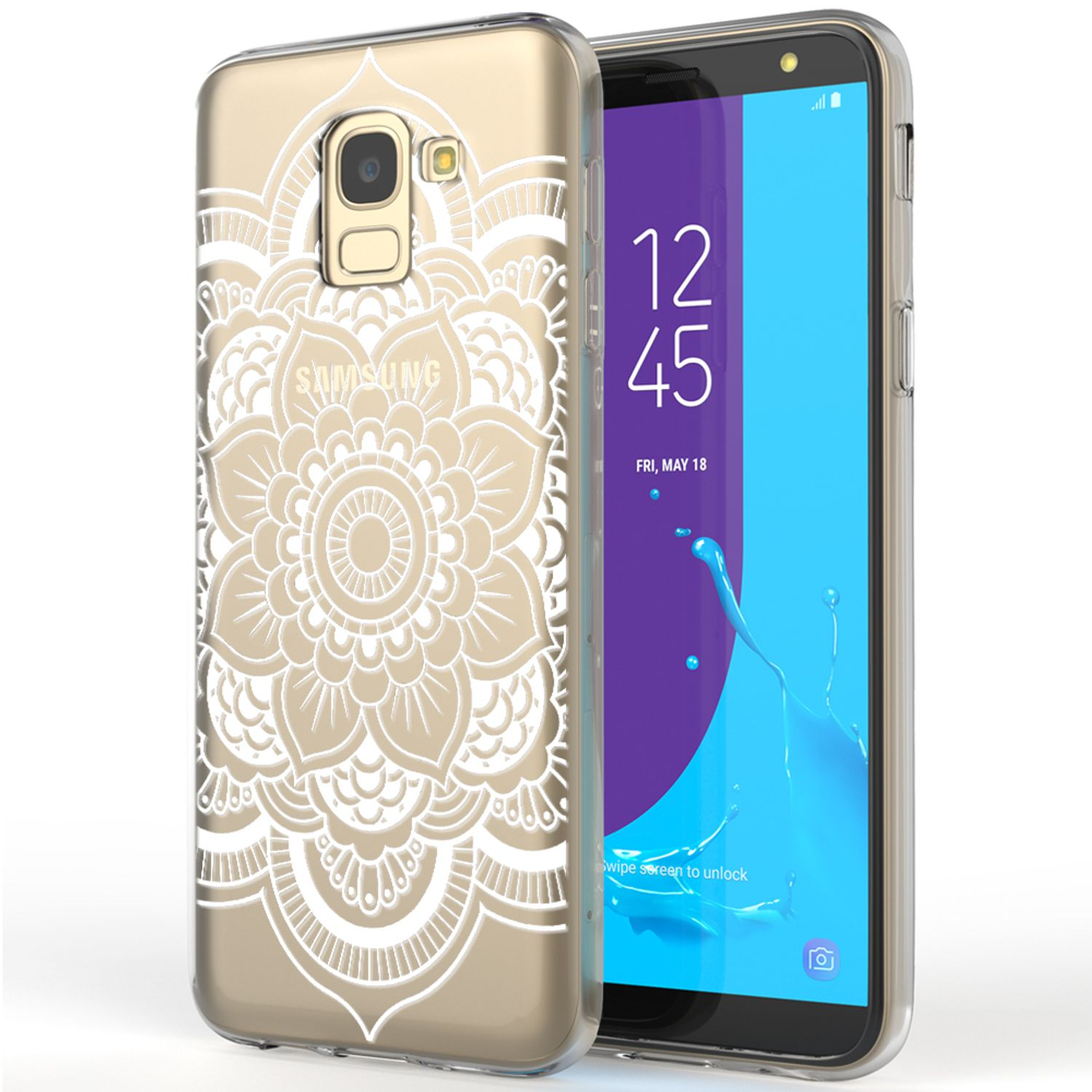 NALIA Samsung, Galaxy Backcover, Mehrfarbig Silikon Hülle, J6, Motiv