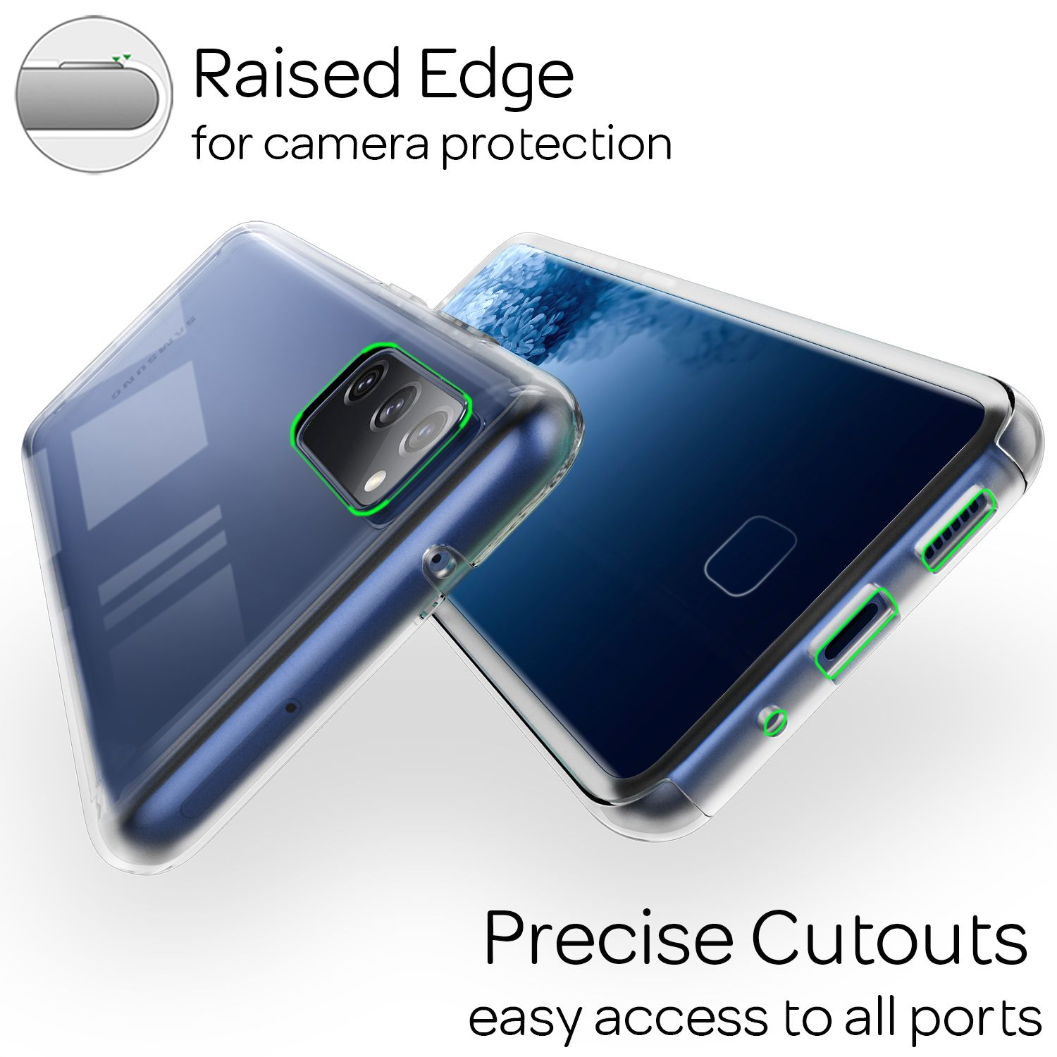 Samsung, 360 FE, Grad Klare Backcover, Transparent NALIA Galaxy S20 Hülle,