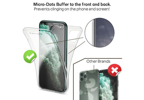 NALIA Klare 360 Grad Silikon Hülle, Backcover, Apple, iPhone 11 Pro Max,  Transparent