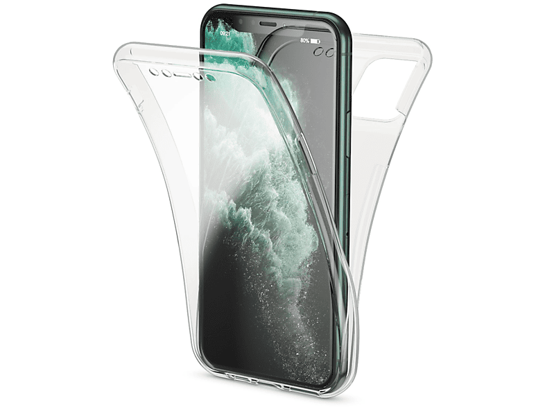 11 NALIA Grad Max, Silikon Klare Transparent Apple, 360 Hülle, Backcover, Pro iPhone
