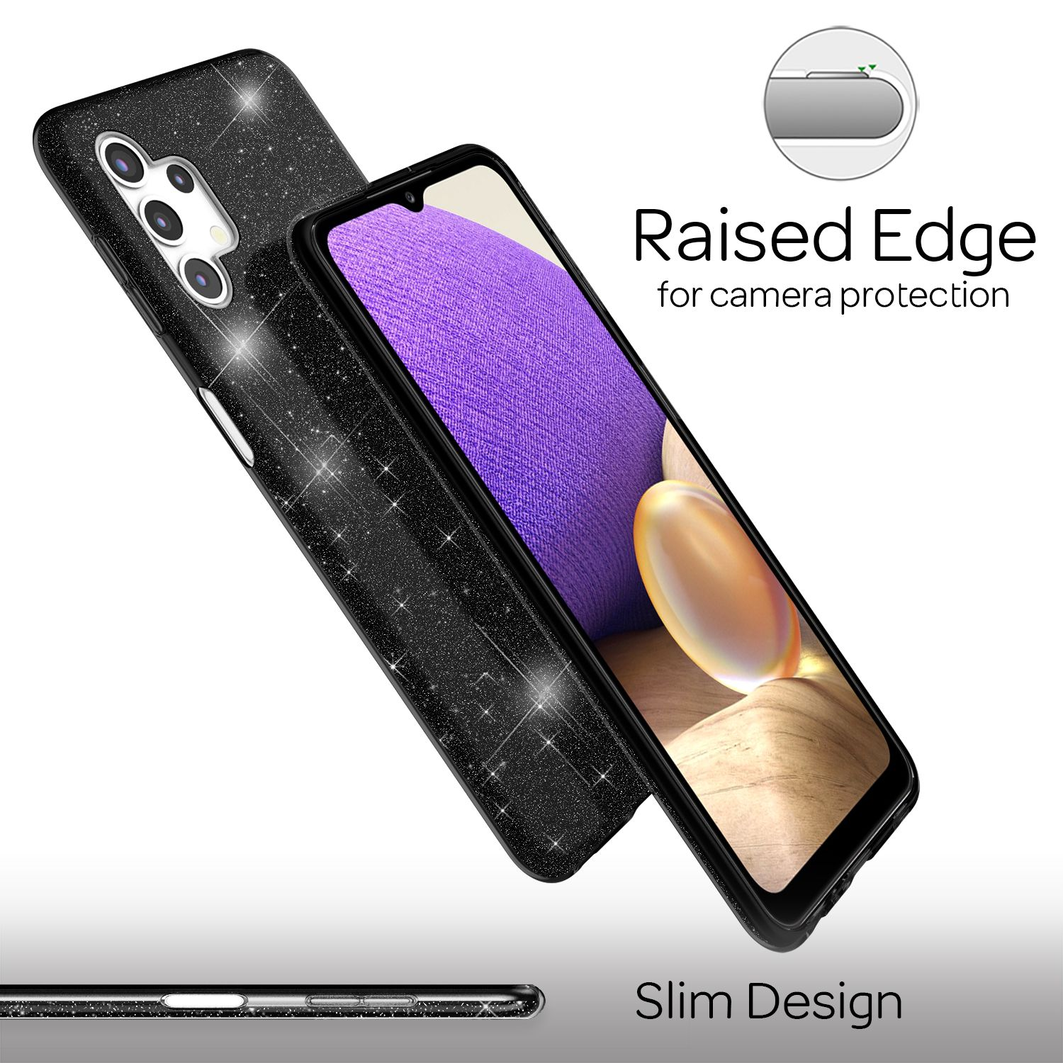 Custodia Impermeabile PunkCase StudStar Per Samsung Galaxy A32 (2021): Certificata IP68, Antiurto, Antineve (Nero)