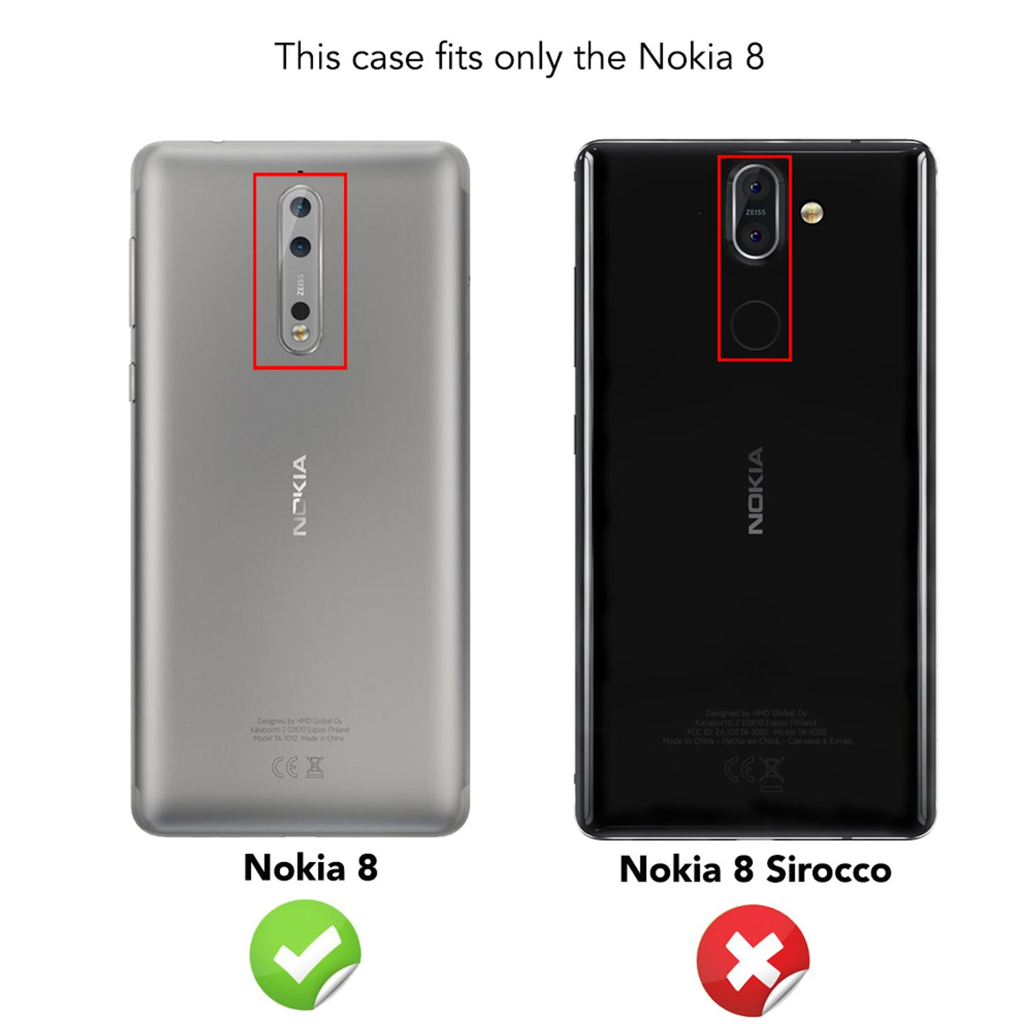 Klapphülle NALIA Flip Case Magnetverschluss, Nokia, 8, verfügbar mit Cover, Flip Nicht