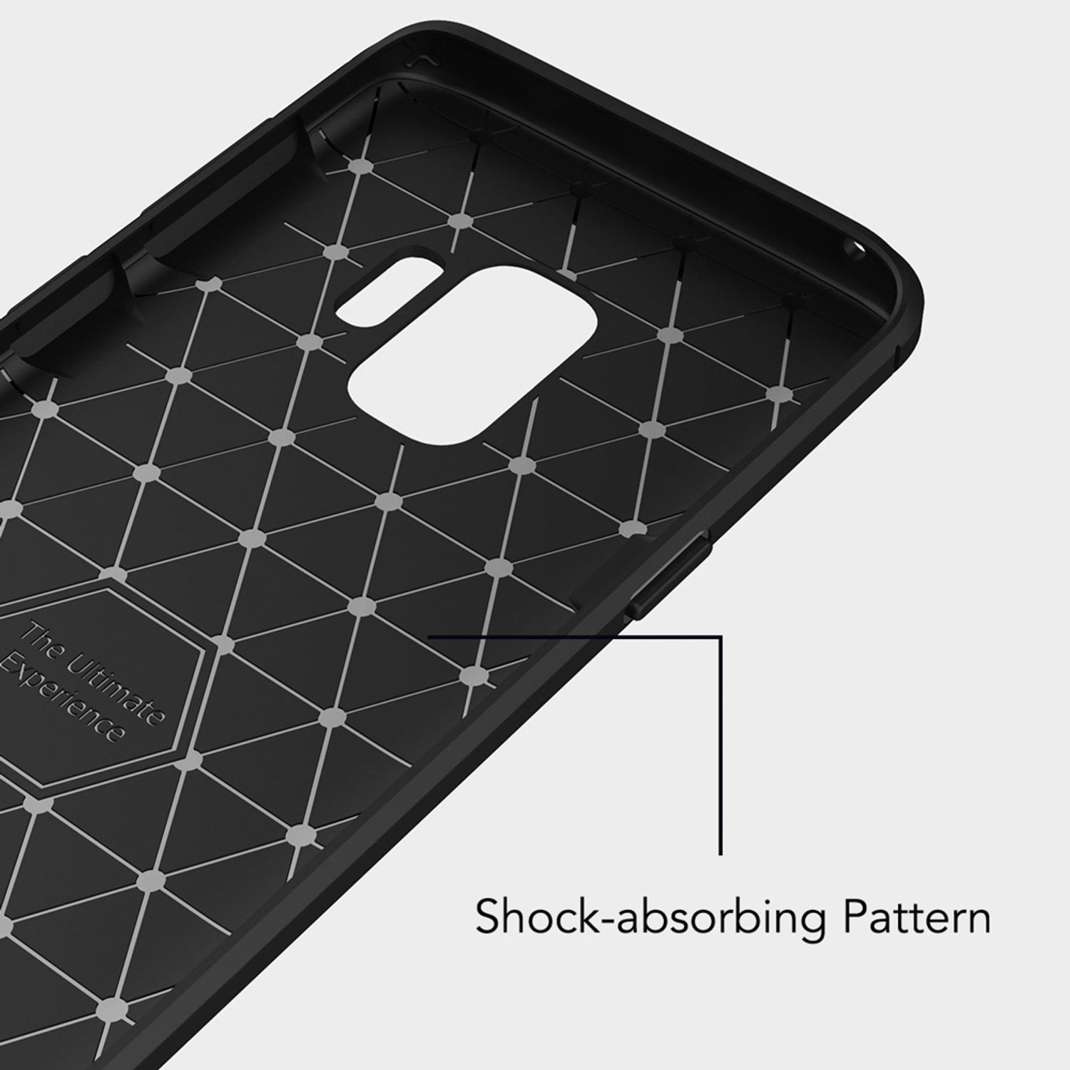 NALIA Carbon-Look Silikon Backcover, Samsung, S9, Schwarz Galaxy Hülle