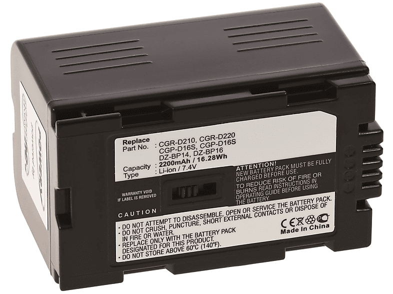 Batterie 7800 MAh 7.4V Pour Caméscope Panasonic NV-DS27/28/29/30 - Compatible CGA-D54, Li-ion