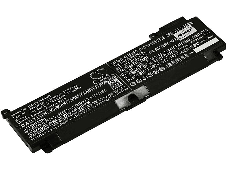 01AV406 11.4 Akku 2310mAh Volt, POWERY Typ Lenovo Li-Polymer Akku, für