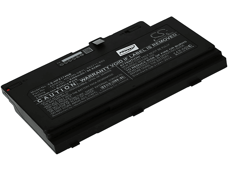 POWERY Akku für HP Typ 852527-221 Li-Ion Akku, 11.4 Volt, 8300mAh