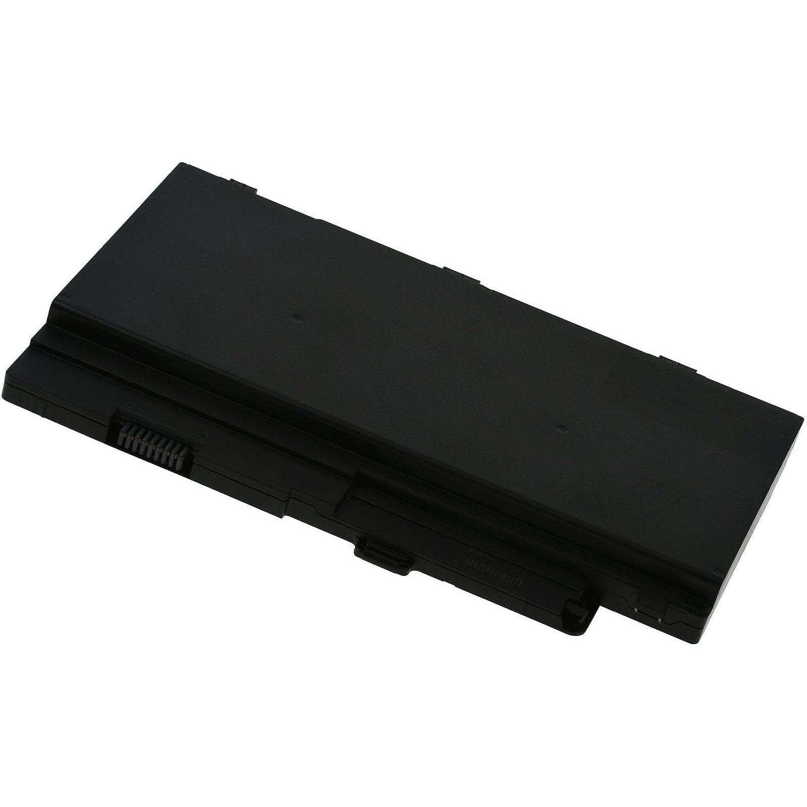 Una batería negra rectangular para portátil. No se ven otros detalles.