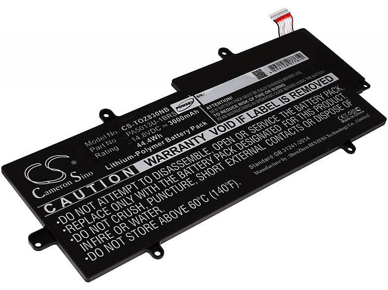 POWERY Akku für Toshiba Typ PA5013U-1BRS Li-Polymer Laptop Akku, 14.8 Volt, 3000mAh
