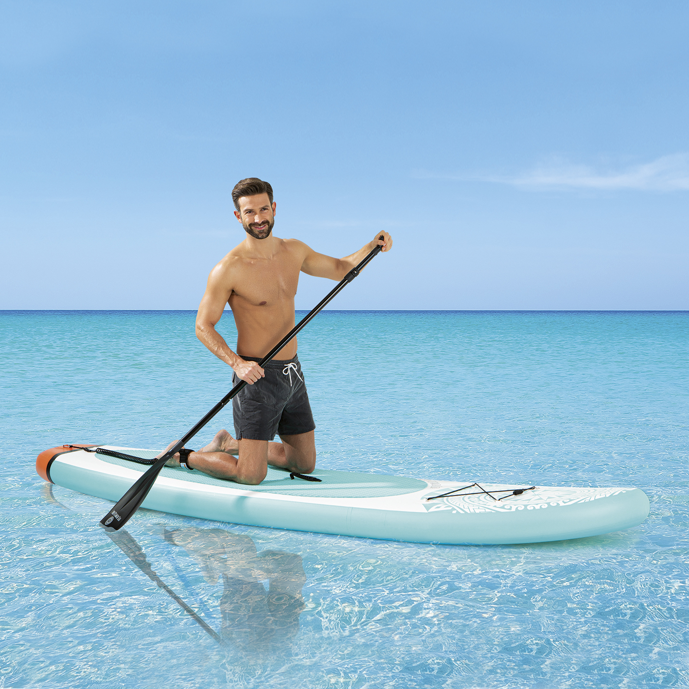EASYMAXX 06918 Stand-Up mehrfarbig Paddle-Board