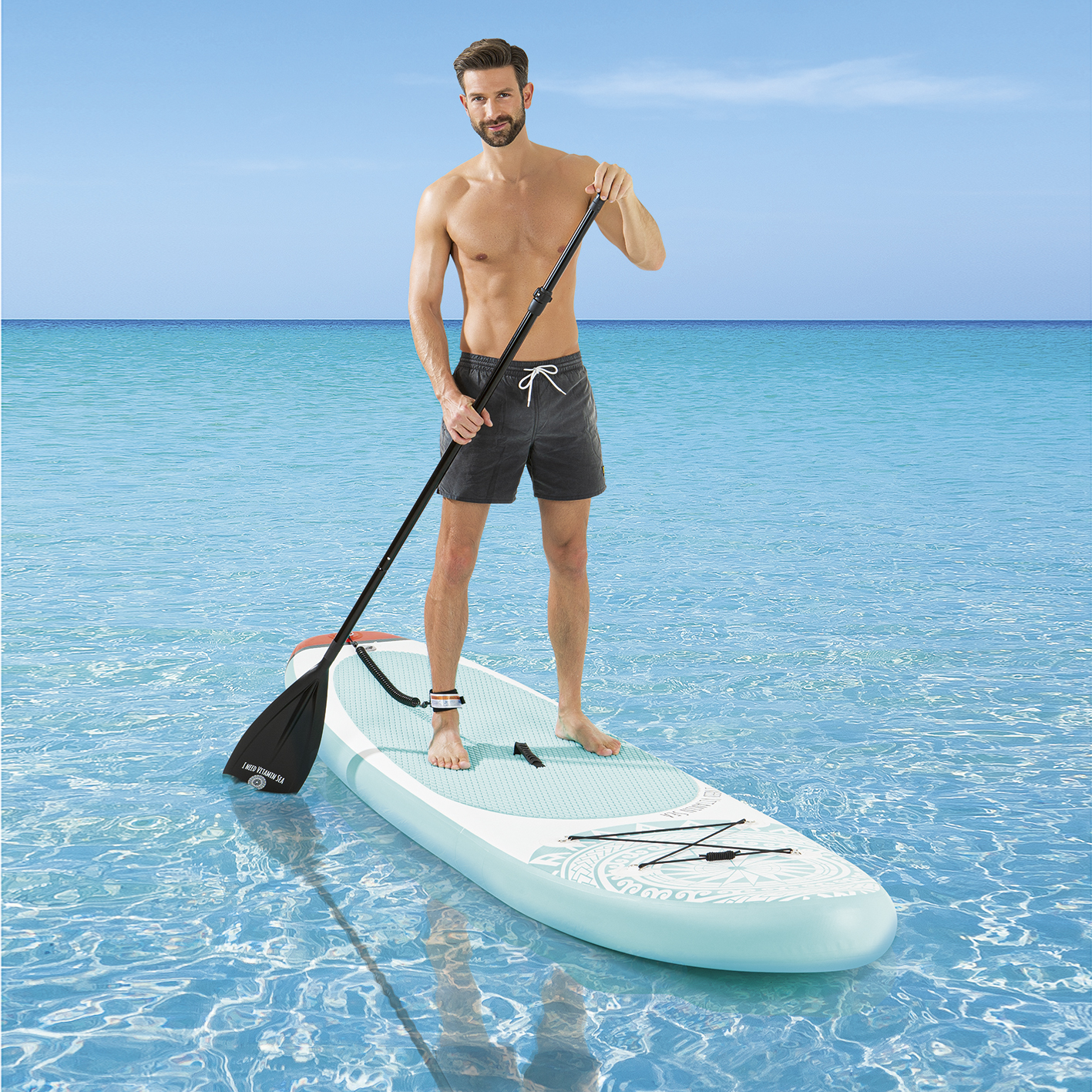 EASYMAXX 06918 Stand-Up mehrfarbig Paddle-Board,