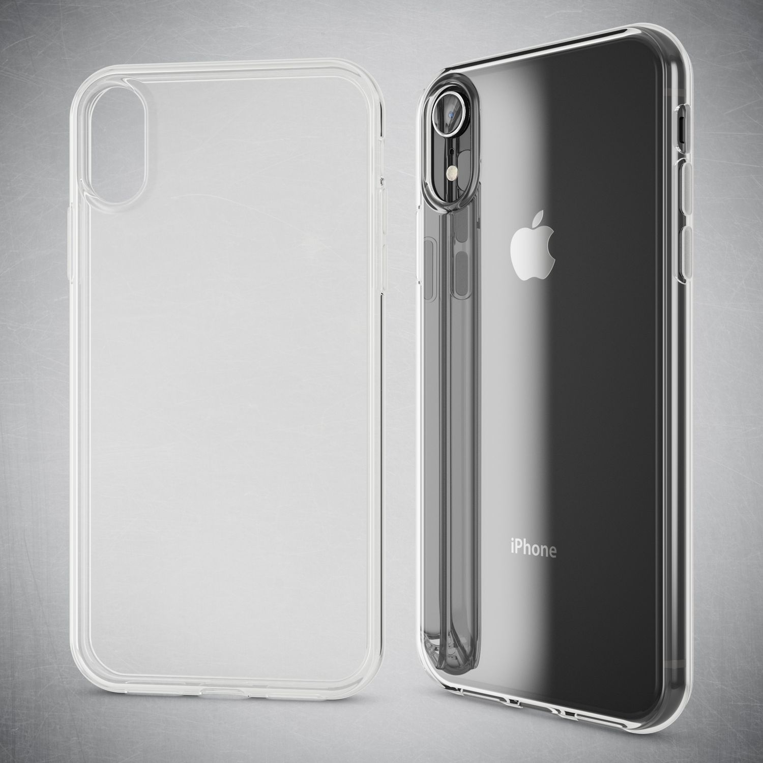 NALIA Klar Transparente Silikon Hülle, Backcover, Transparent XR, iPhone Apple