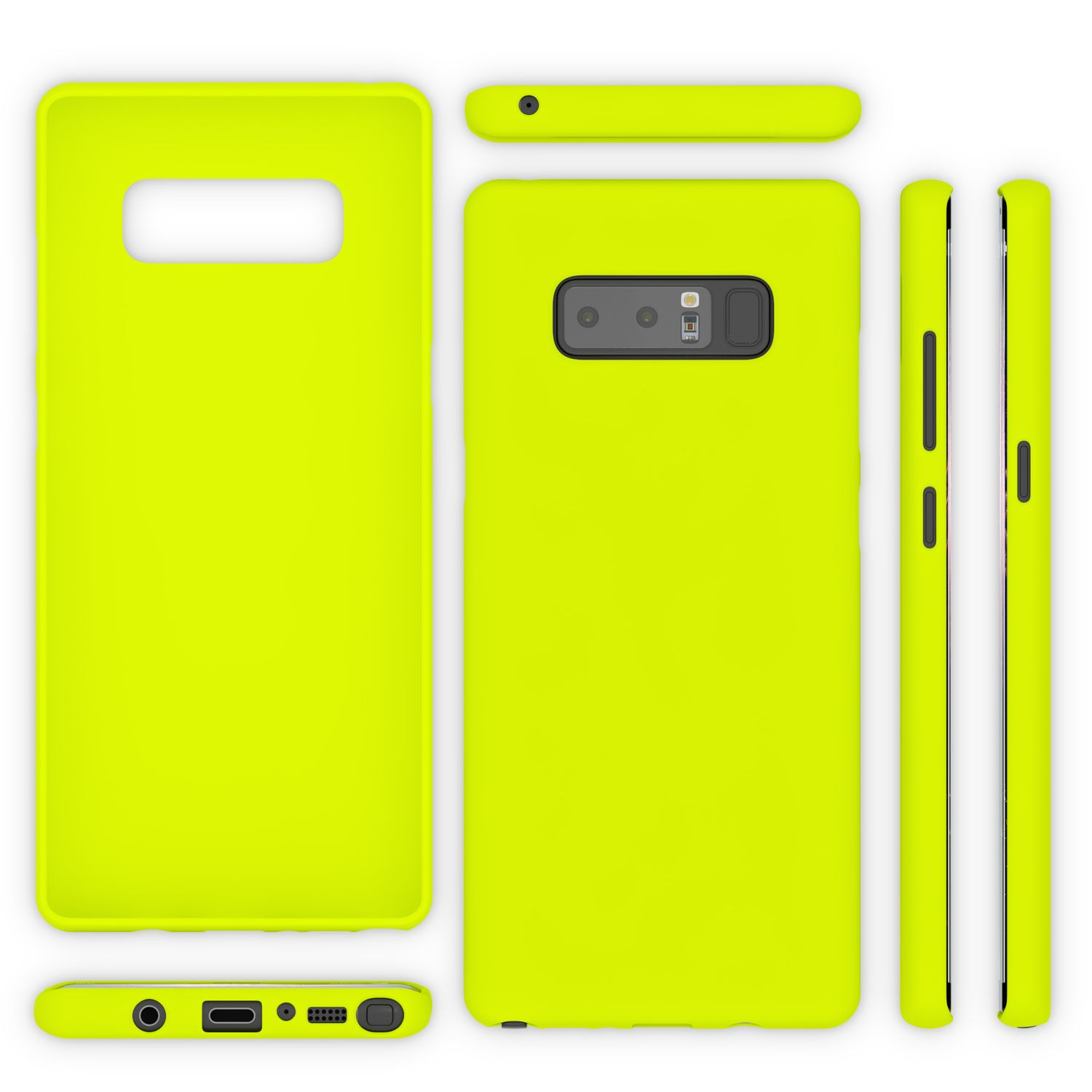 Samsung, Galaxy Hülle, Note NALIA Gelb 8, Neon Silikon Backcover,