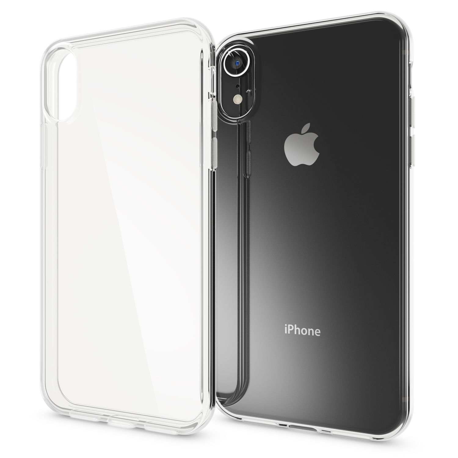 NALIA Klar Transparente Silikon Hülle, iPhone Backcover, Transparent Apple, XR