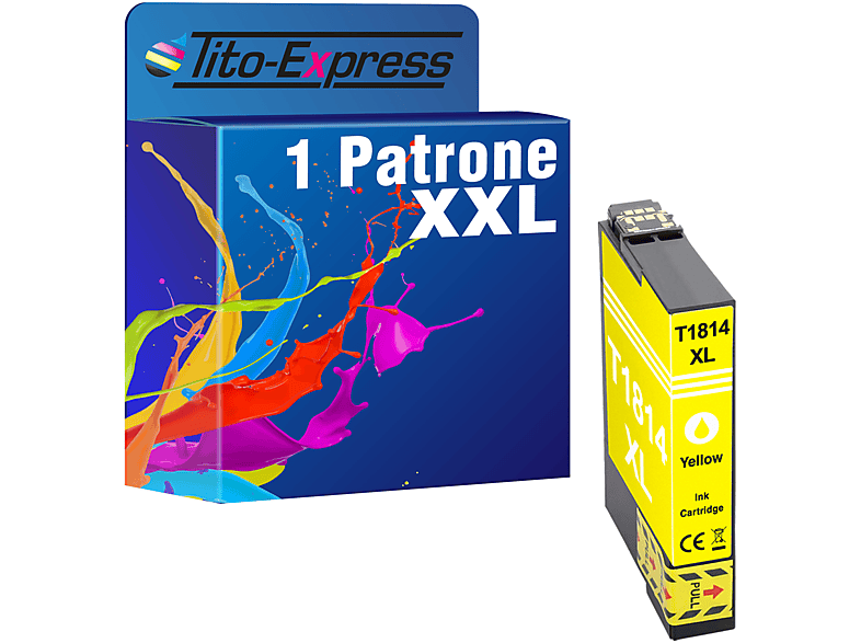 Yellow Patrone T1814 ersetzt Epson PLATINUMSERIE 1 Tintenpatrone TITO-EXPRESS 18XL (C13T18144010)