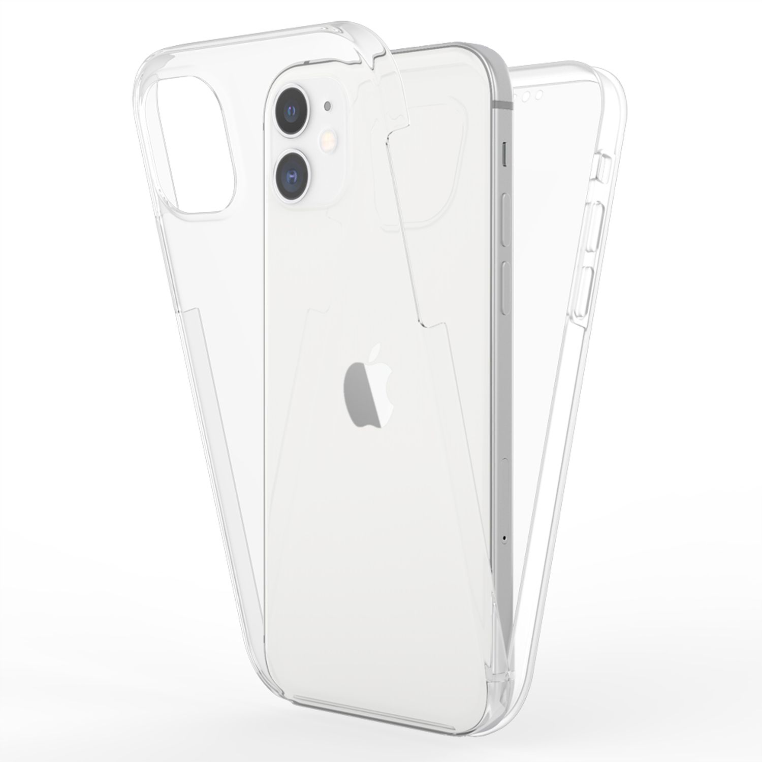 NALIA Klare 360 Grad Hülle, 12 Apple, iPhone iPhone Backcover, 12 Transparent Pro