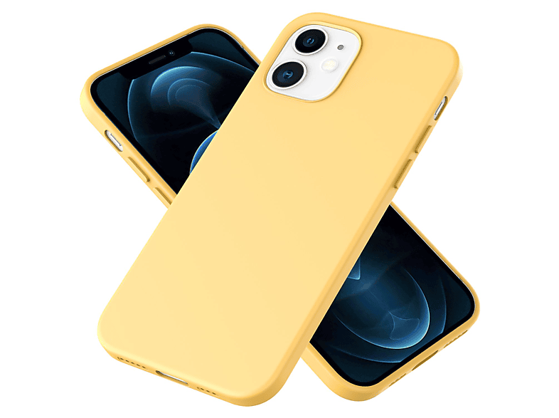 12 Apple, NALIA Hülle, Gelb Pro, Silikon iPhone Backcover, iPhone 12