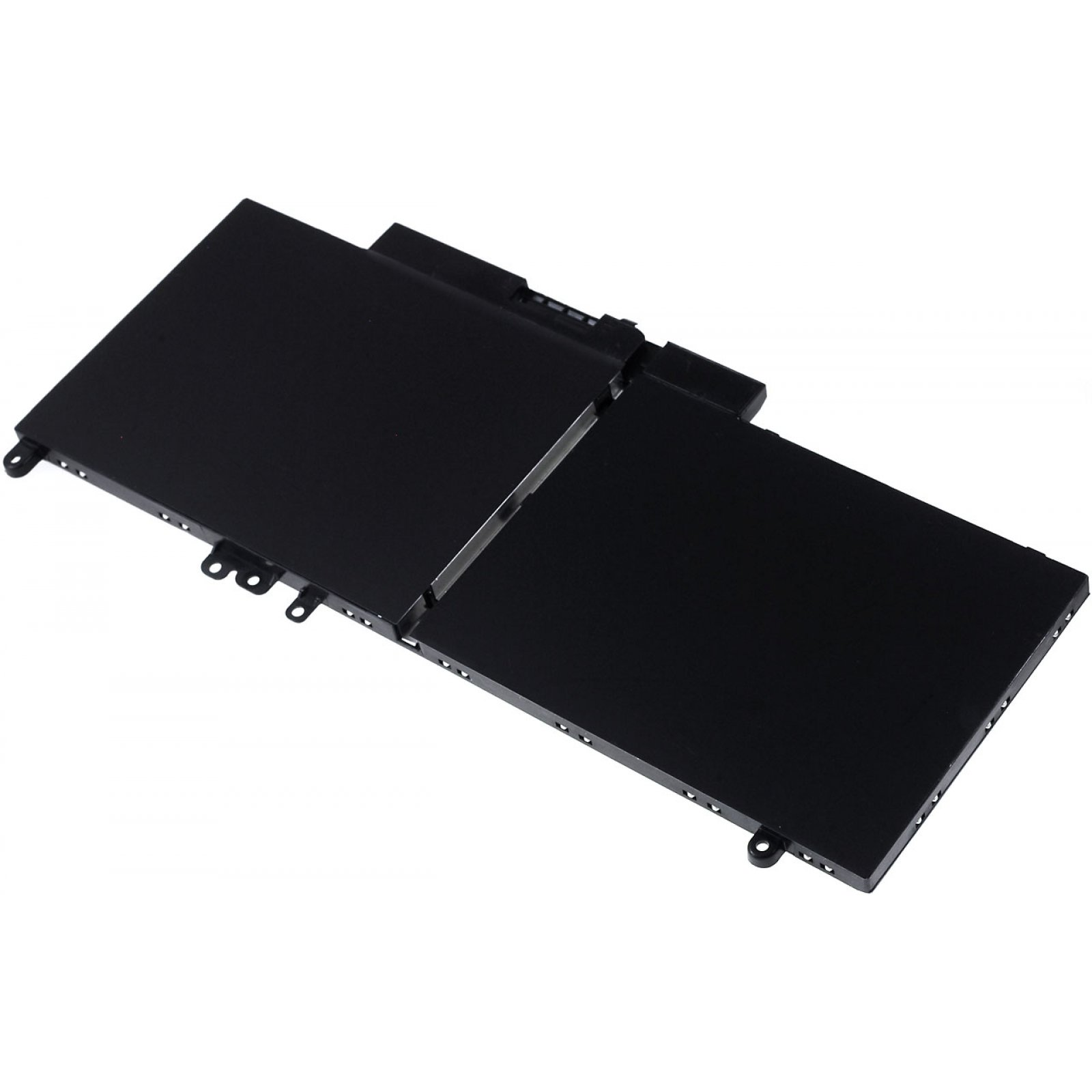 Dos baterías negras una al lado de la otra. Son rectangulares y tienen un marco negro.