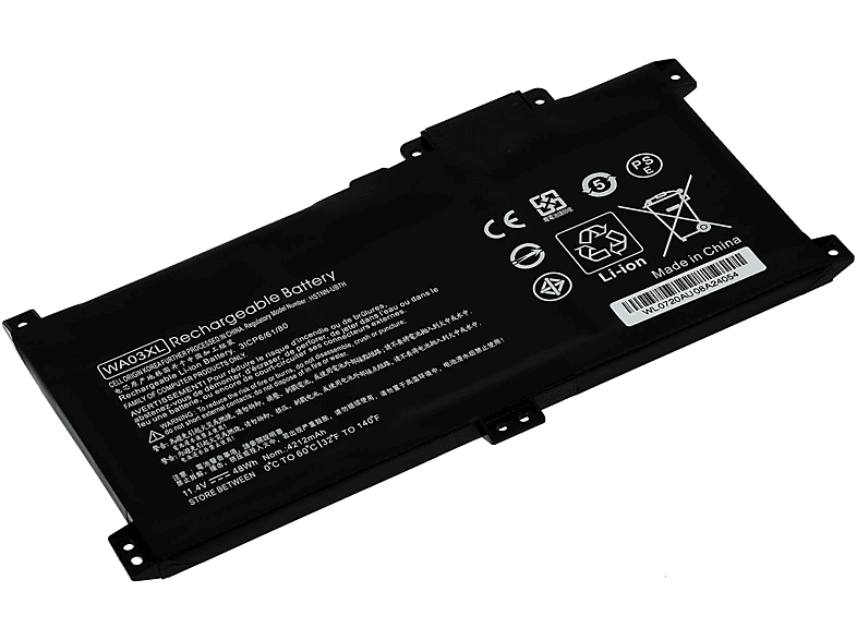 POWERY Akku für HP WAO3XL Li-Polymer Akku, 11.4 Volt