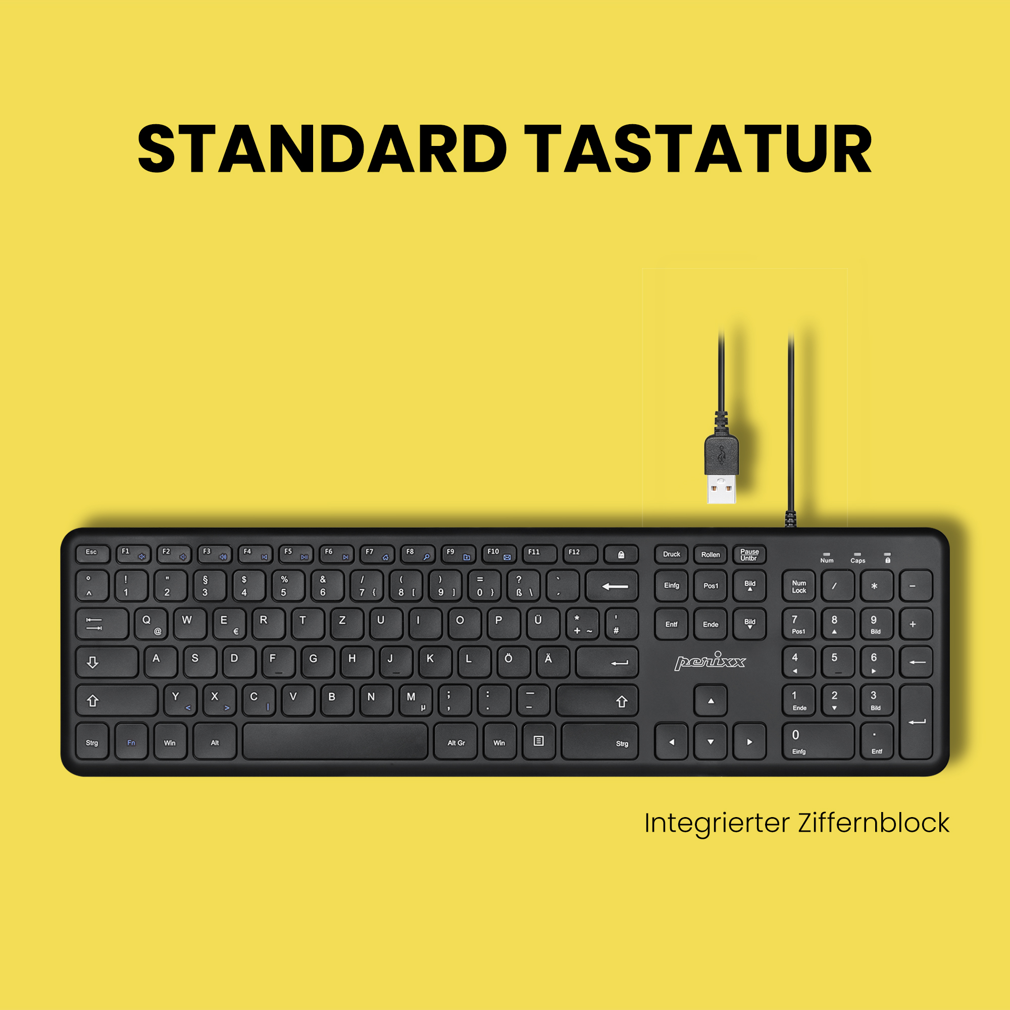 PERIXX PERIBOARD-210 Tastatur B,