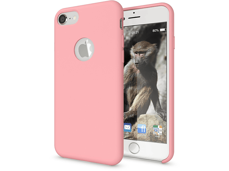 NALIA Pink Silikon iPhone 8, Apple, Backcover, Hülle,