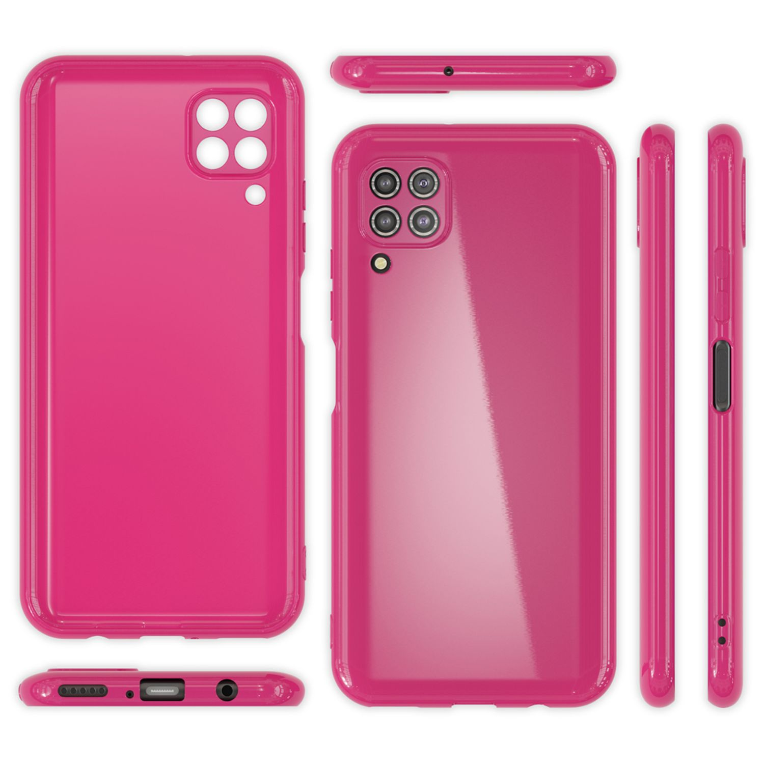 Backcover, NALIA P40 Huawei, Hülle, Pink Lite, Silikon