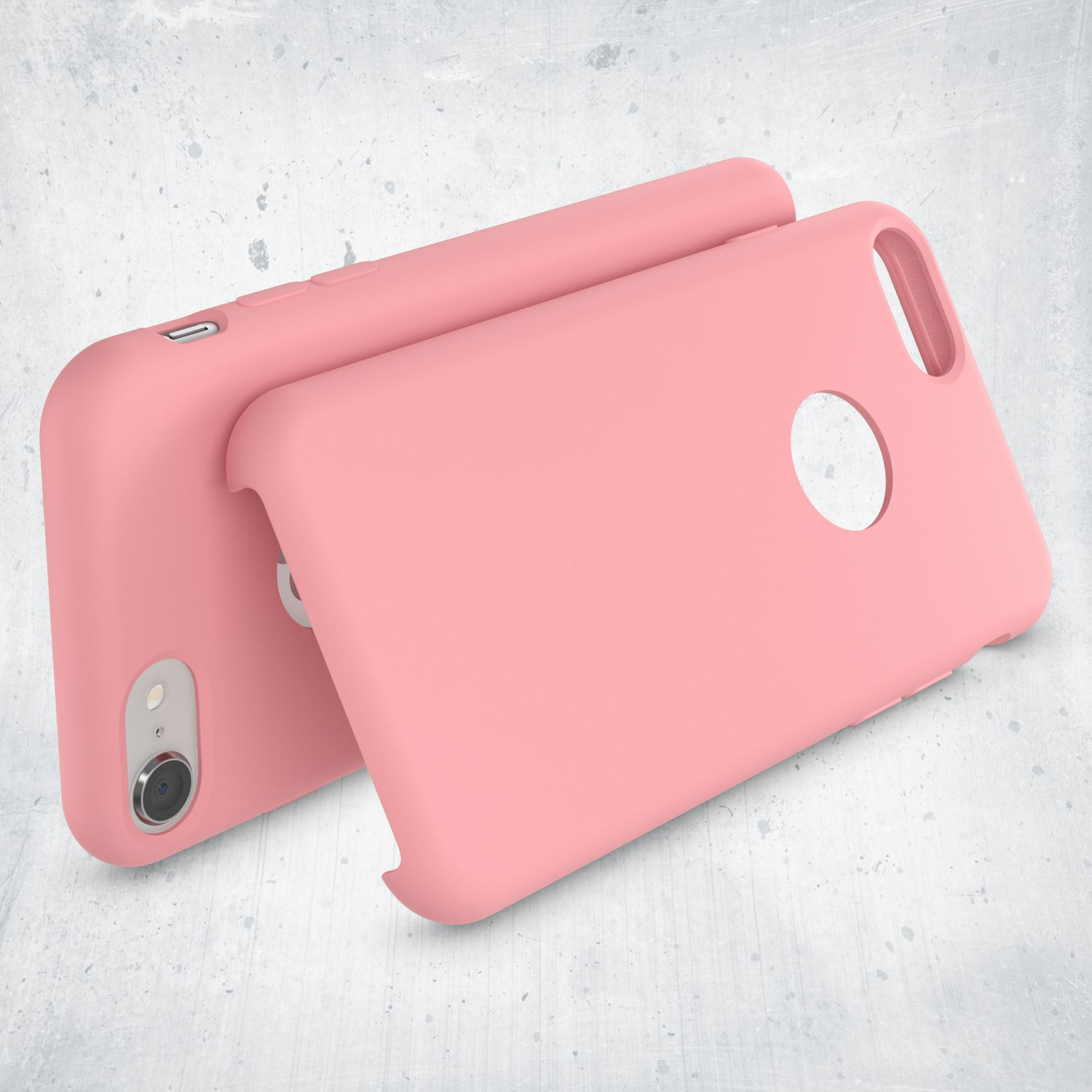 NALIA Silikon Hülle, Backcover, Apple, iPhone 8, Pink