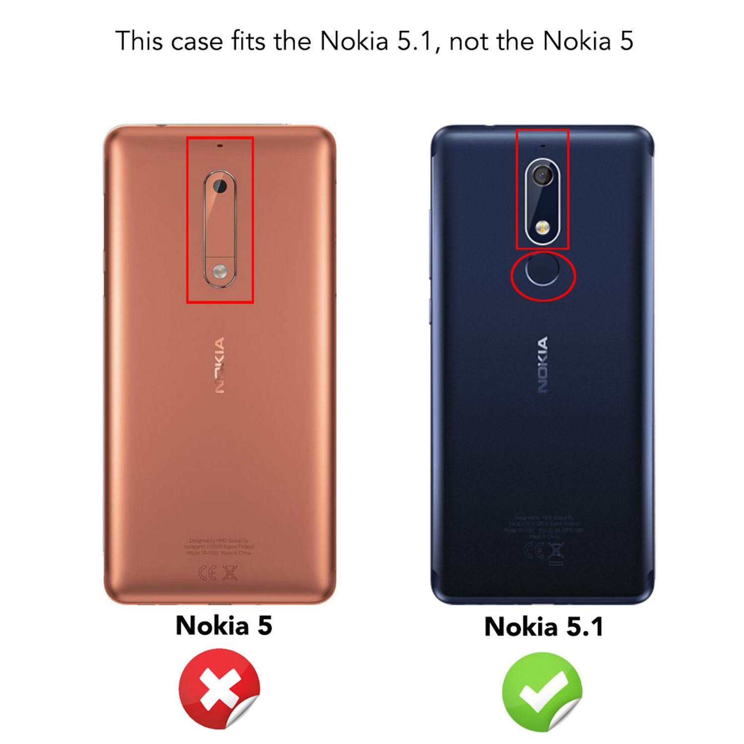 5.1 Backcover, NALIA Hülle, Transparent Transparente Silikon Nokia, Klar (2018),