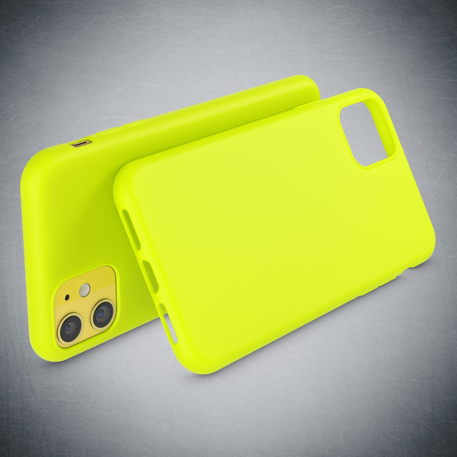 Silikon Hülle, iPhone NALIA Backcover, 11, Neon Gelb Apple,