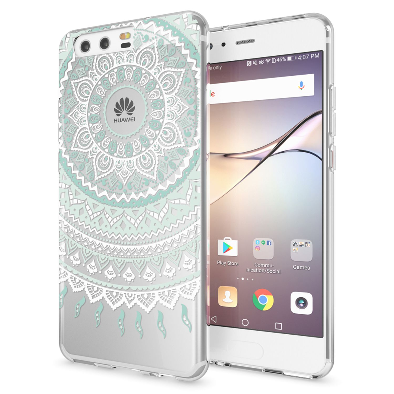 Silikon Huawei, Backcover, NALIA Motiv Mehrfarbig P10, Hülle,