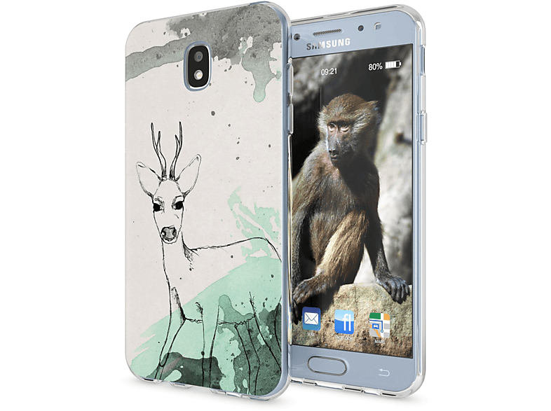 Galaxy Mehrfarbig Samsung, NALIA J5 (2017), Motiv Silikon Backcover, Hülle,