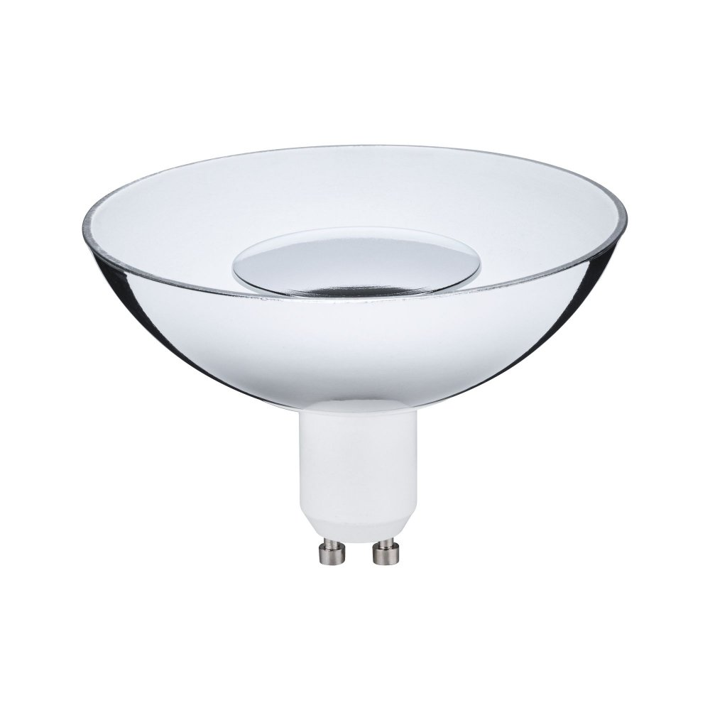 Srebrna oprawa oświetleniowa, wpuszczany kształt misy z dwoma pinami.