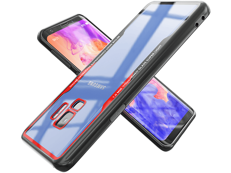 Samsung, Galaxy Backcover, Hülle, Klare NALIA S9, Rot