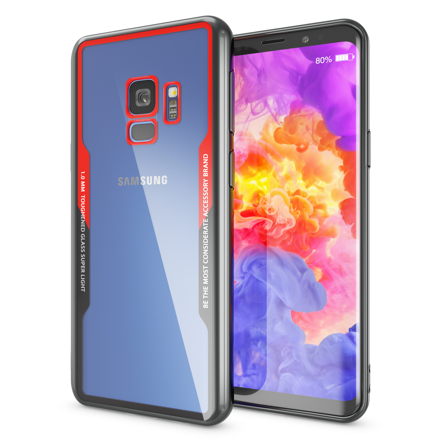 Samsung, Hülle, S9, NALIA Galaxy Klare Rot Backcover,
