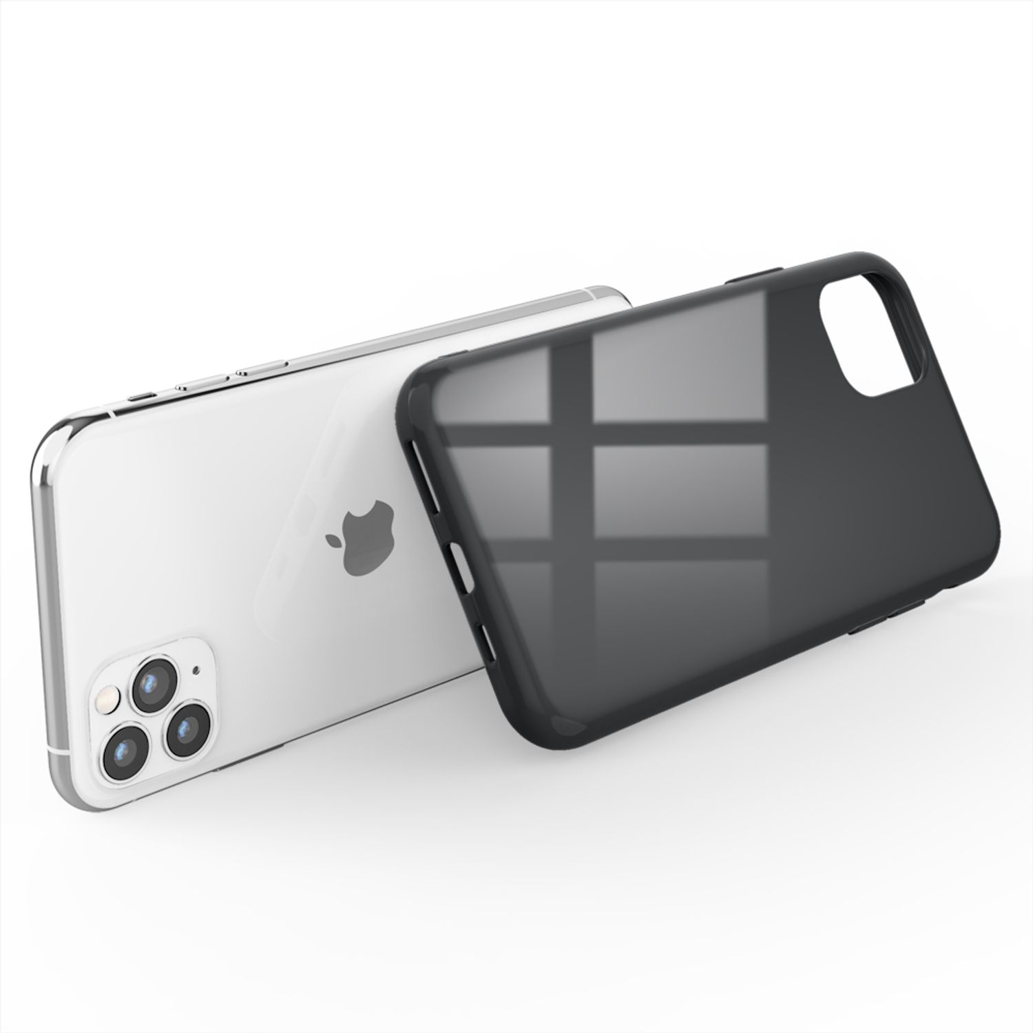 Schwarz Silikon Pro Max, iPhone Apple, NALIA Hülle, 11 Backcover,