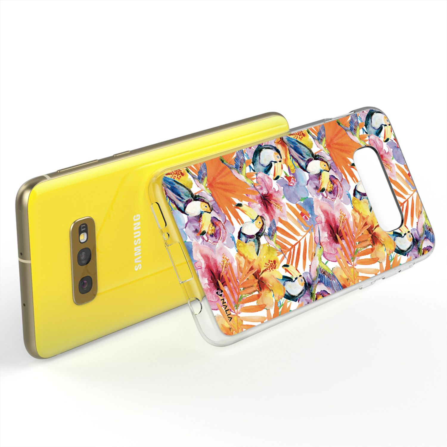 NALIA Motiv S10e, Mehrfarbig Hülle, Galaxy Silikon Backcover, Samsung