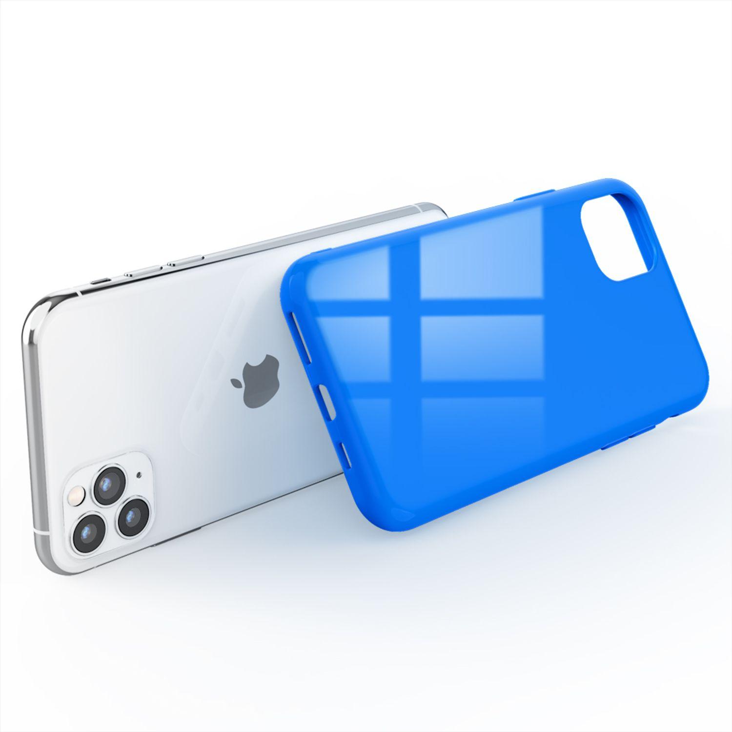NALIA Silikon 11 Pro Blau Apple, Max, iPhone Backcover, Hülle