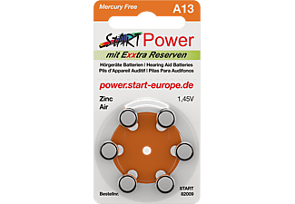 START 60 Batterien für Hörgeräte - Typ A13 - PR48 Zink-Luft Hörgerätebatterie, 1.45 Volt, 280mAh