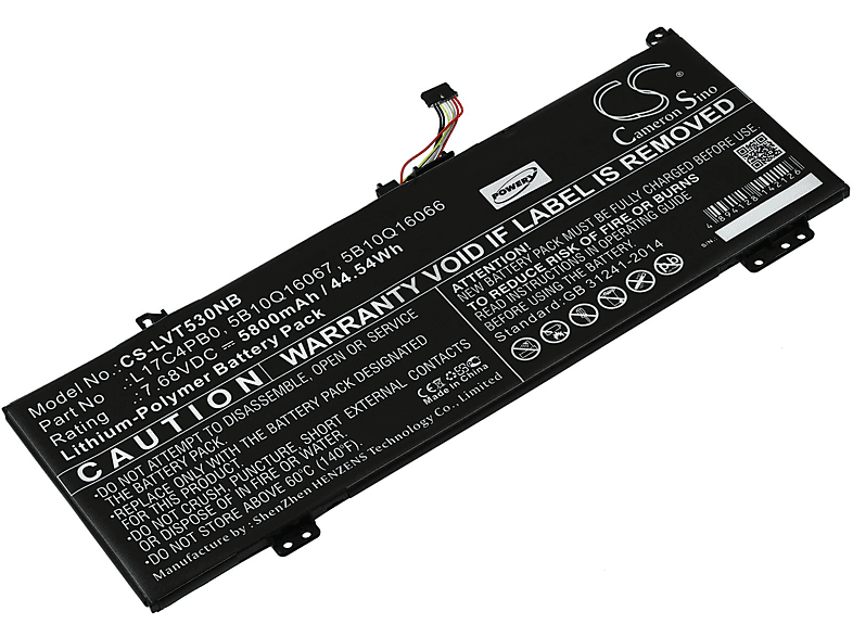 POWERY Akku für Lenovo Typ L17C4PB0 Li-Ion Akku, 7.67 Volt, 5800mAh ...