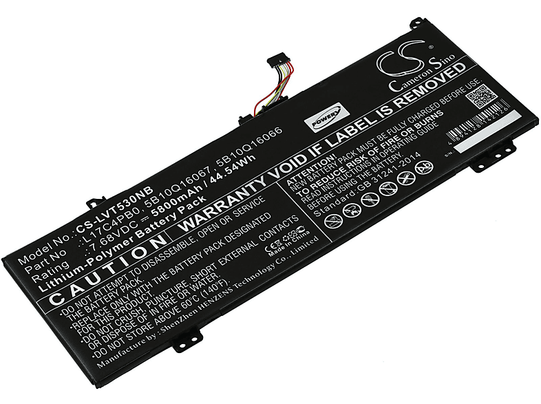 POWERY Akku für Lenovo Typ L17C4PB0 Li-Ion Akku, 7.67 Volt, 5800mAh