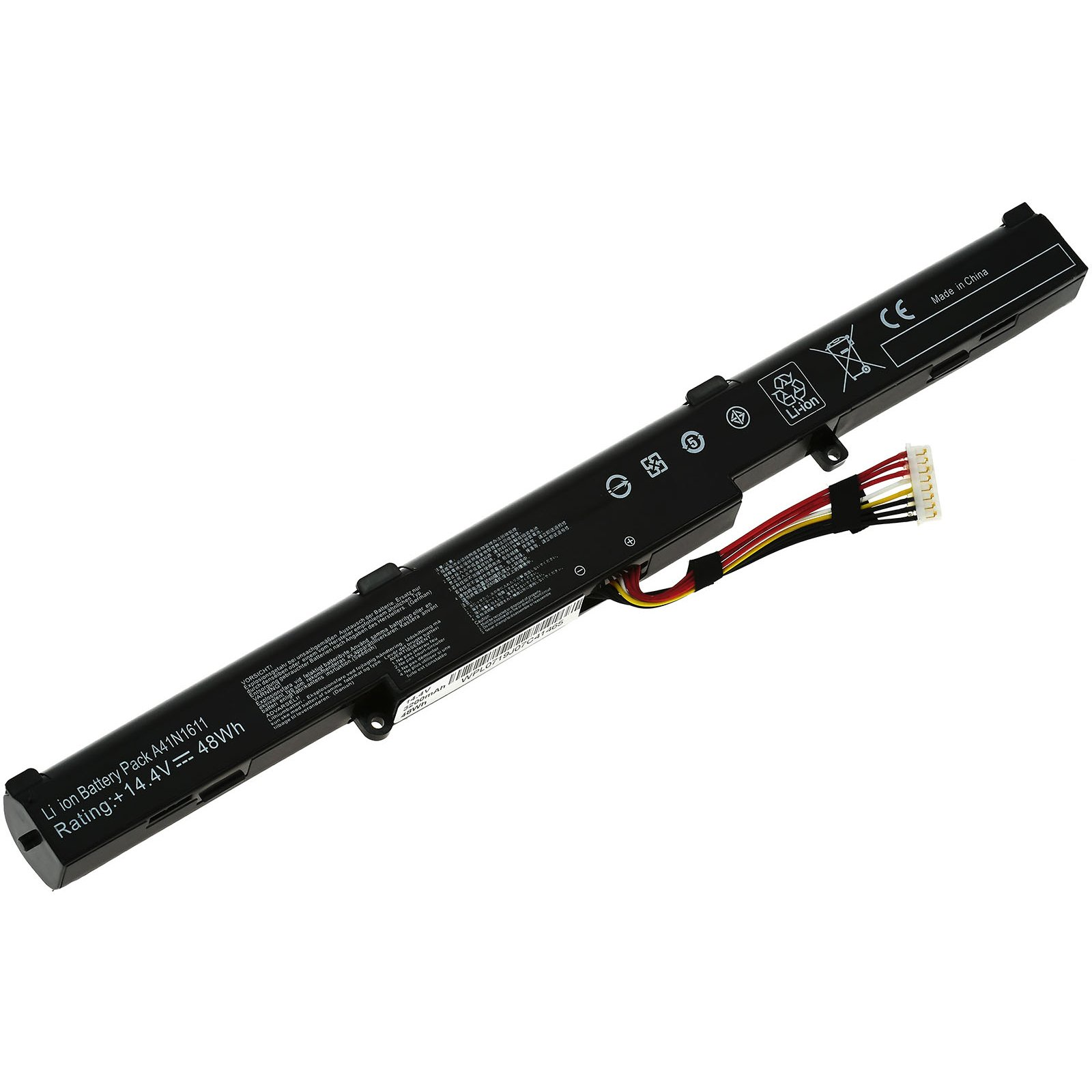 POWERY Akku für Asus A41LK5H 14.4 Li-Ion 3300mAh Volt, Akku