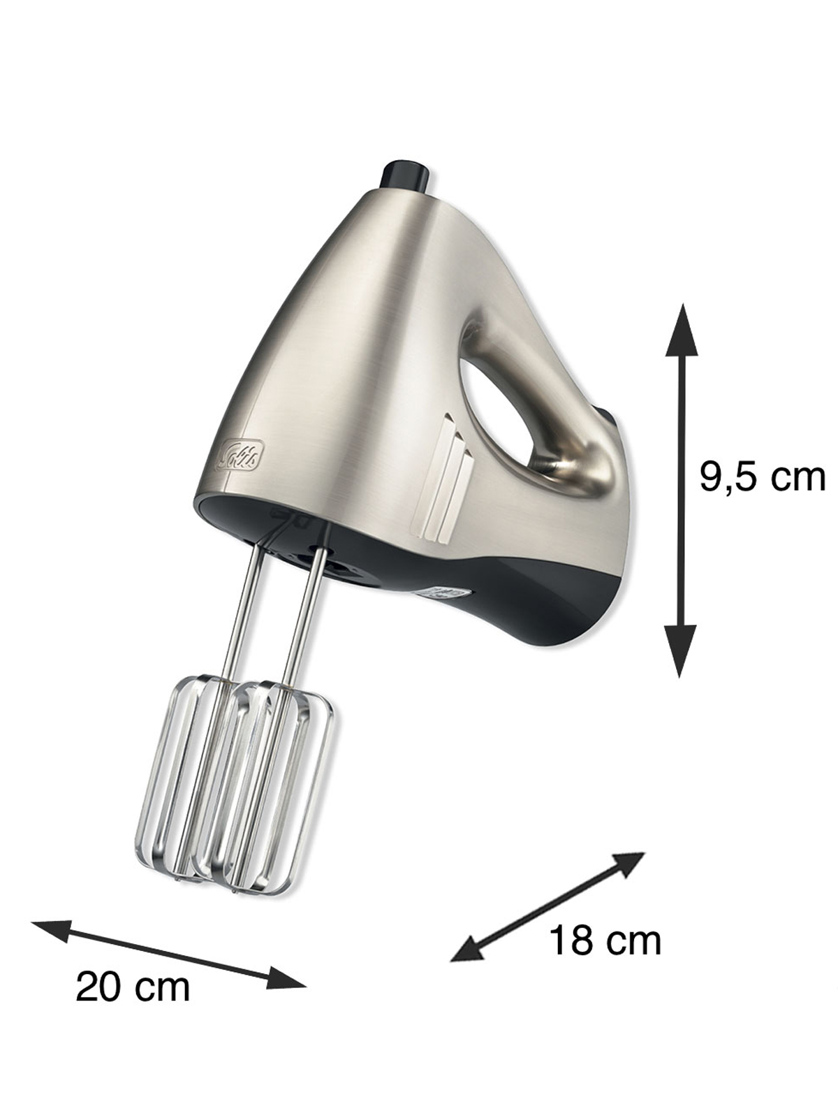 SOLIS OF SWITZERLAND Hand & Watt, 0 Stick (400 l) Handmixer Silber Mixer 8371