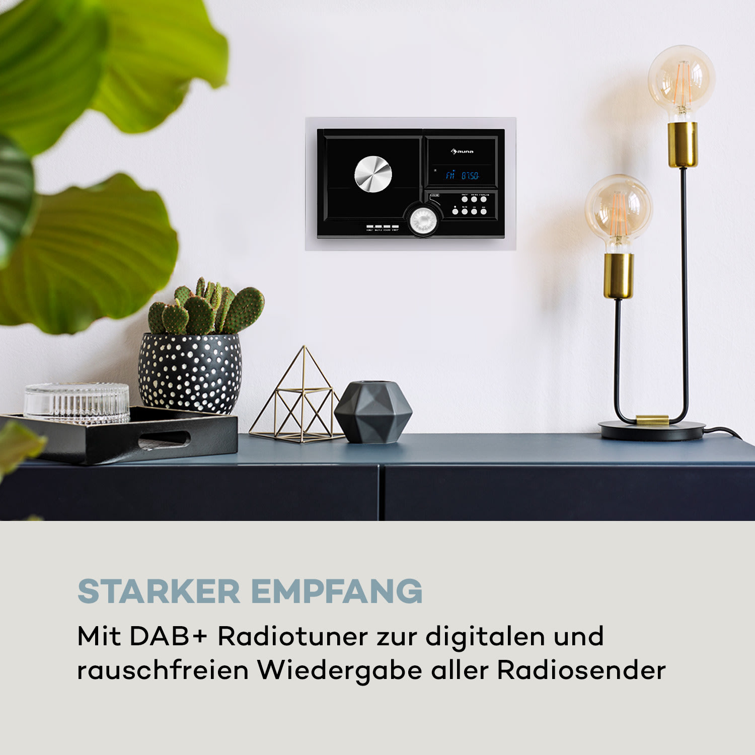 AUNA Stereo Sonic Stereoanlage (Schwarz) DAB