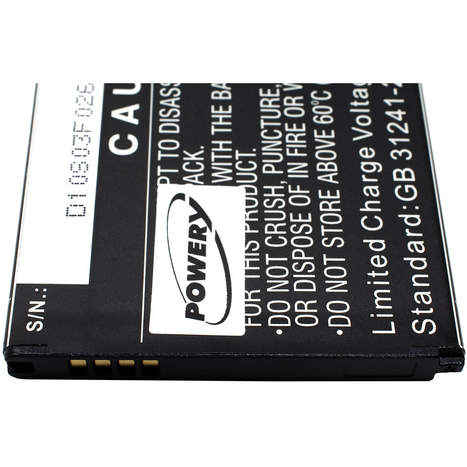 Volt, SM-J701M/DS Li-Ion Akku, POWERY Akku für Samsung 3300mAh 3.85