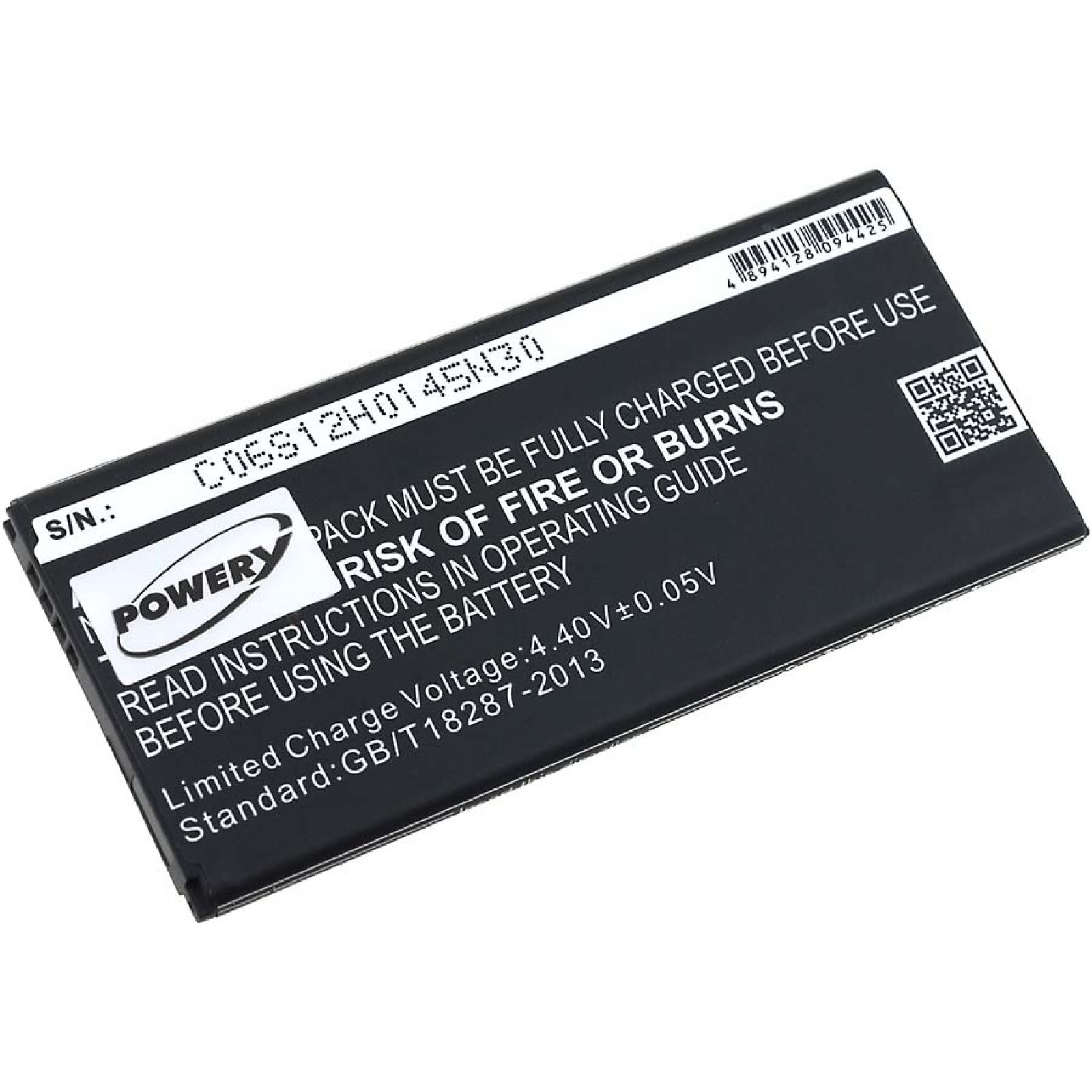 3.85 Samsung Akku Volt, 1860mAh SM-G850F Li-Ion Akku, für POWERY