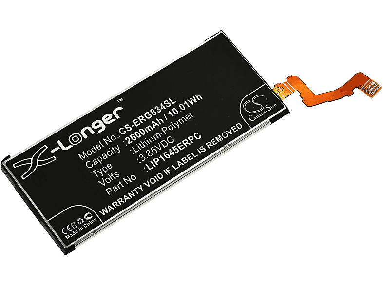 POWERY Akku für Sony 2600mAh Li-Polymer Volt, Typ LIP1645ERPC Akku, 3.85