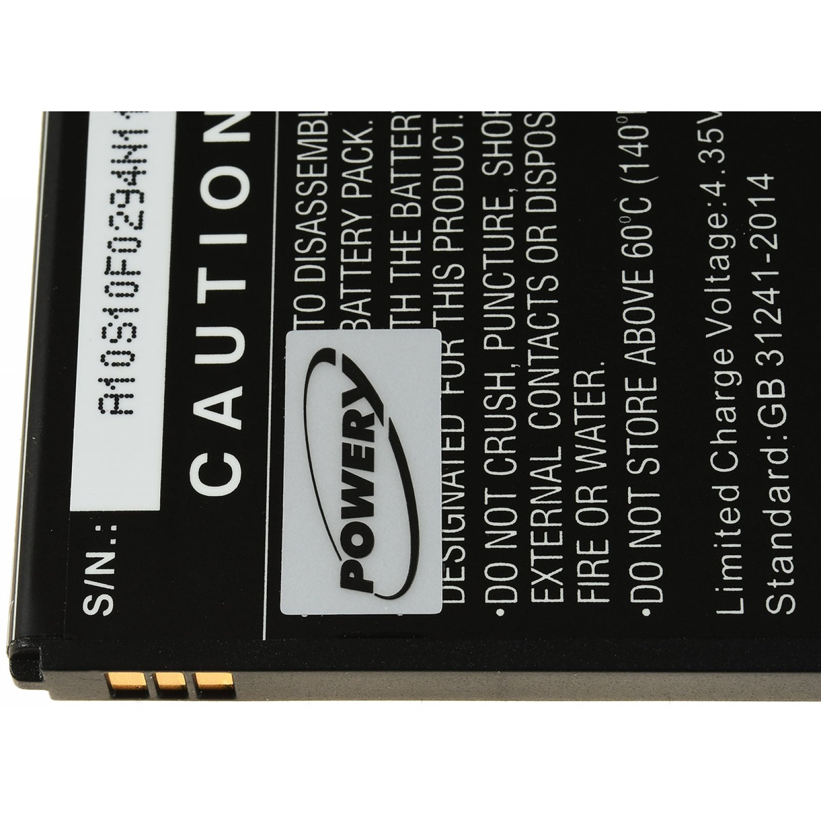 POWERY Akku für Motorola HC60 Typ Volt, 3.8 Li-Polymer Akku, 3250mAh