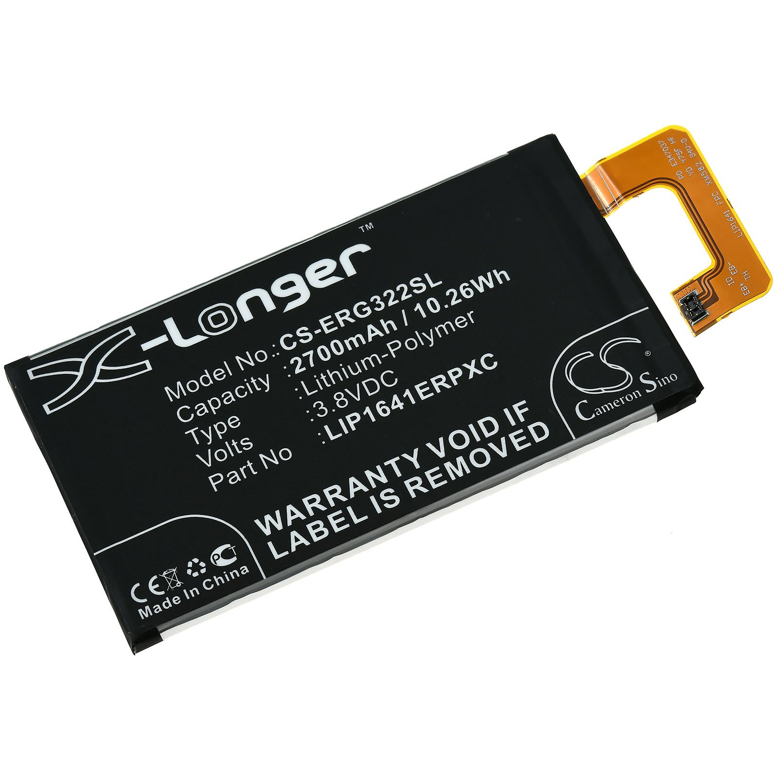 POWERY Akku für Sony Akku, 3.8 Volt, 2700mAh Li-Polymer G3221